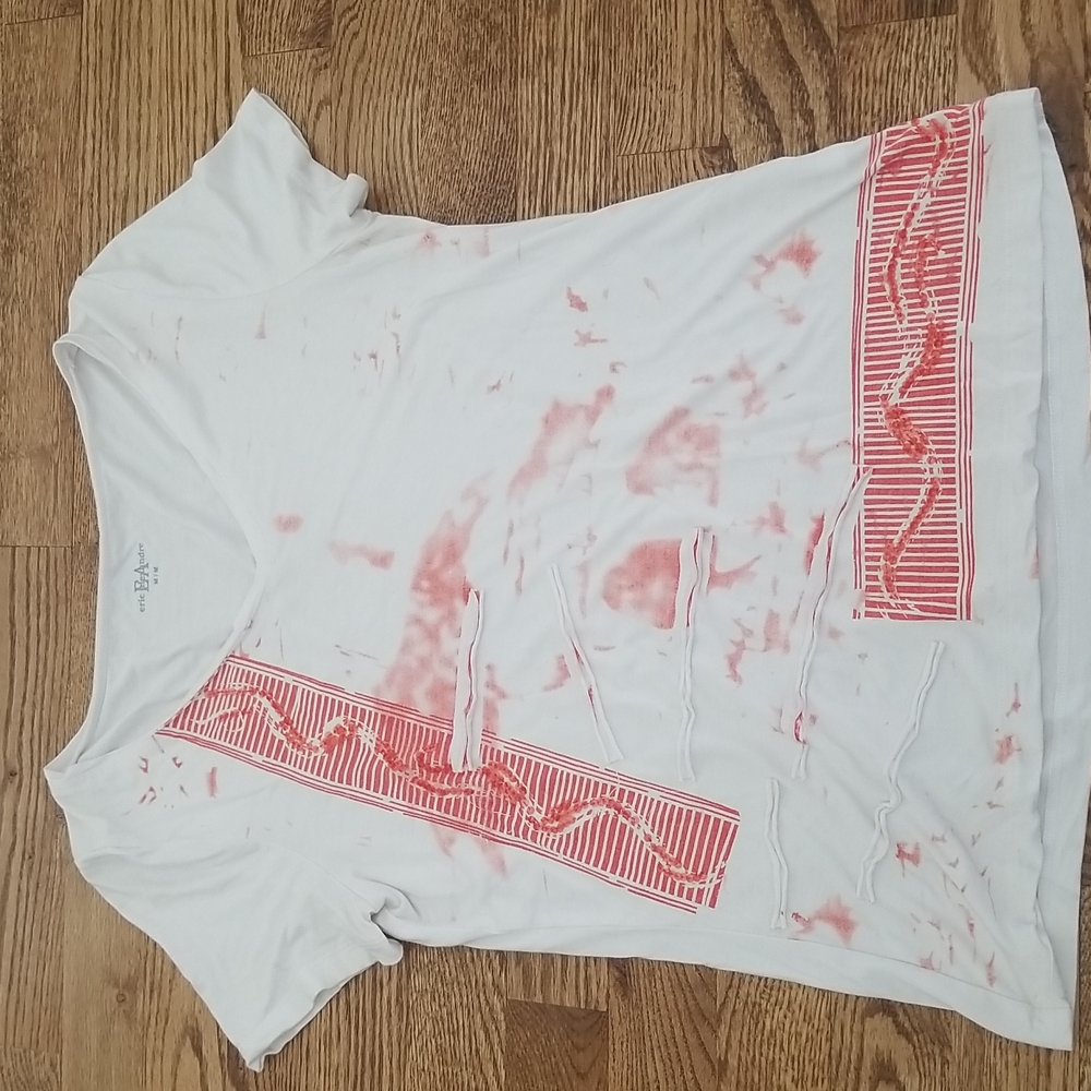 (M) Eric Alexandre Softest Short Sleeve T Shirt Sequins Art Deco Casual Graphic